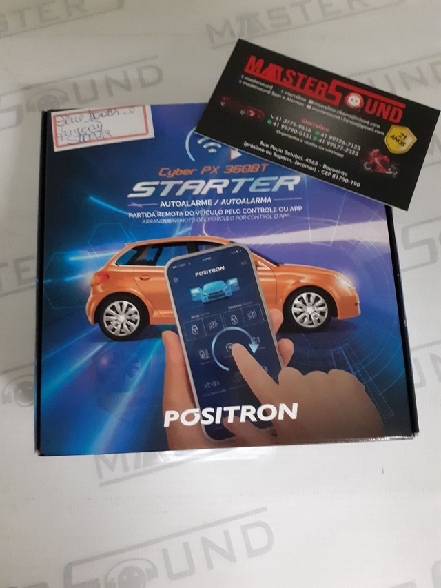 Alarme. Positron. Cyber. PX360BT. Sarter.Bluetooth, anti-furto pres. Garantia. Novo. Inst.