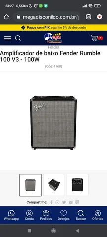 Fender Amplificador de baixo Rumble 25 V3 para guitarra baixo