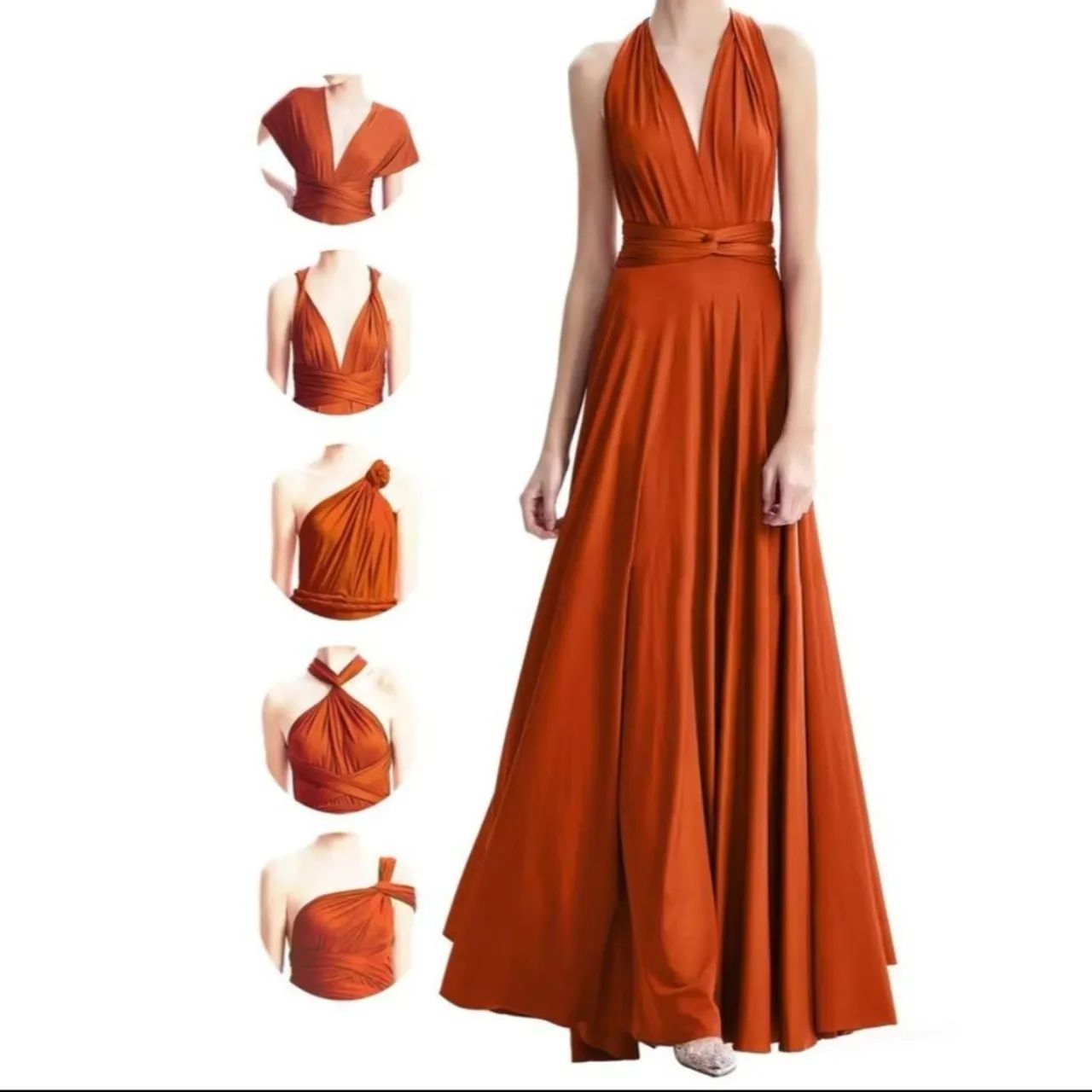 Vestido Multiformas Terracota  - Foto 3