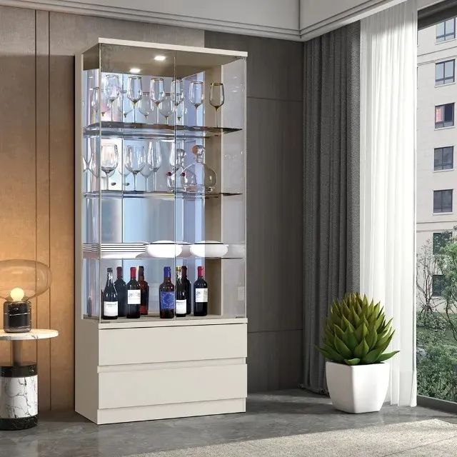 Cristaleira Luxo 2 Gavetas Com LED. São Produtos Novos Direto da Fábrica P/Sua Casa! - Foto 2