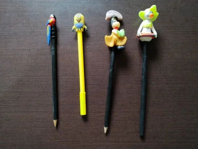 4 lapis decorados para coleção
