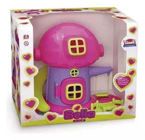Casa De Boneca Bella Com Acessórios - Usual Brinquedos - Foto 3