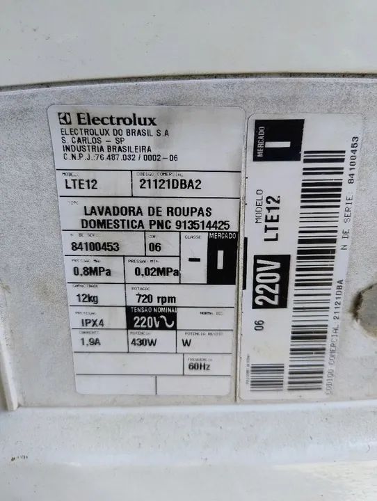 Máquina de lavar Electrolux 12kg - Foto 4
