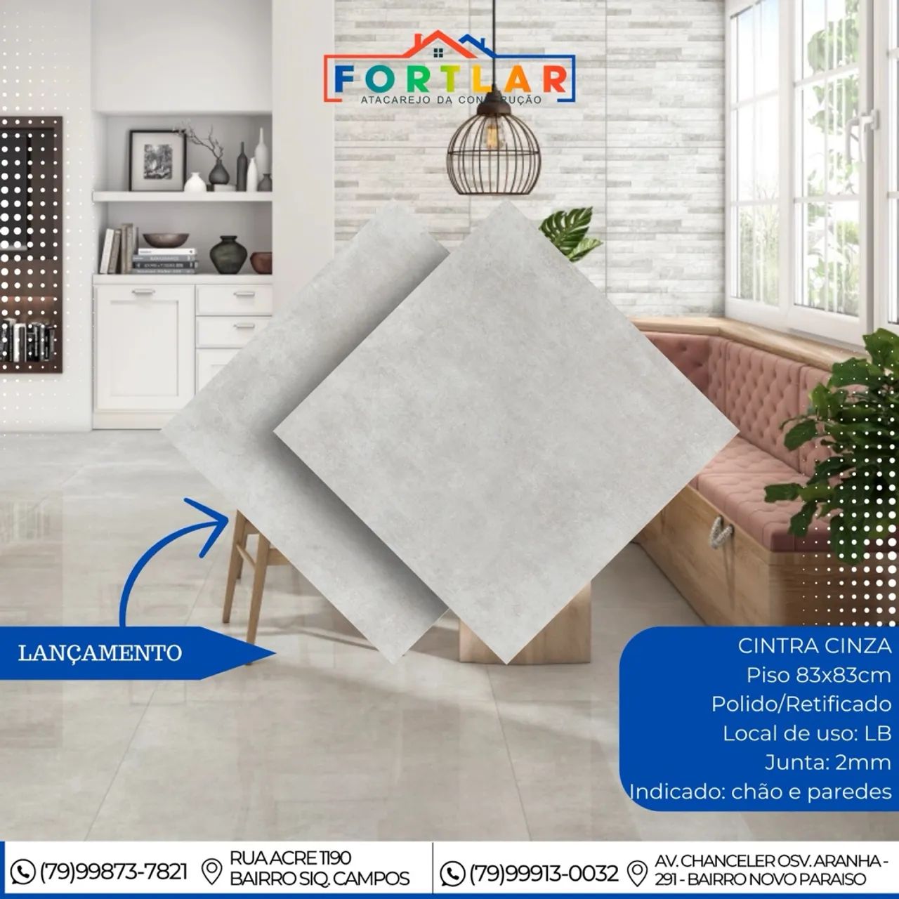 Mega piso polido 83x83 59,90 mt - Foto 4