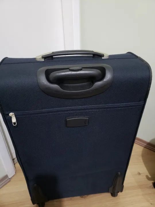 Mala de Viagem Grande Clovis Poliéster Azul - Foto 3