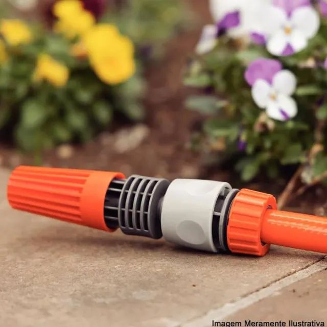 Kit 4 Acessórios P/ Mangueira De Jardim Engate Bico Esguicho - Foto 2