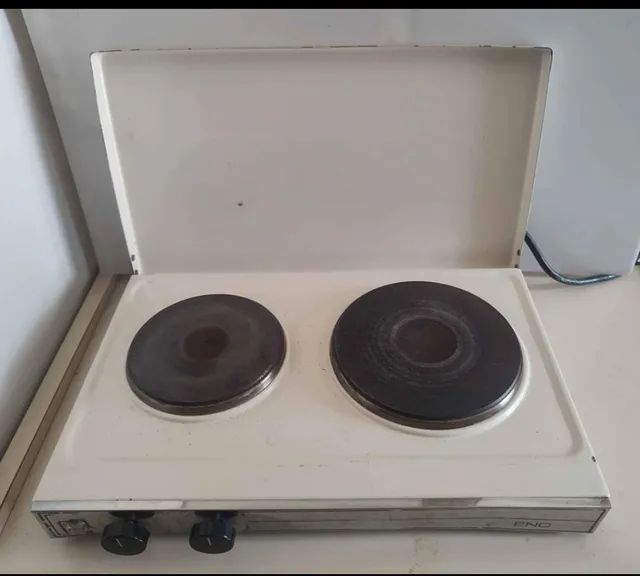 Fogão Elétrico Portátil 2 bocas controle individual aquecimento   - modelo Italiano - Foto 3