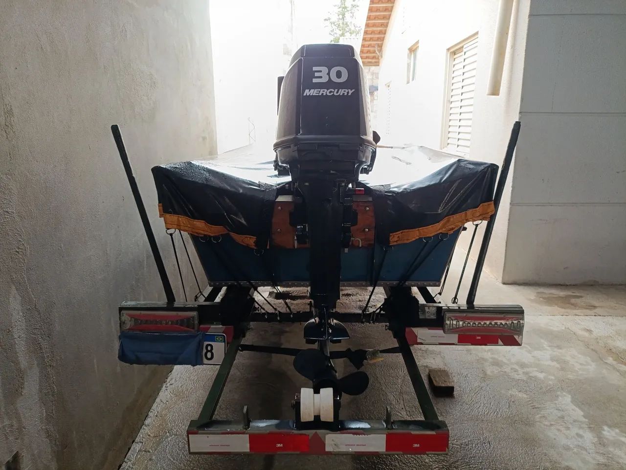 Barco de alumínio Sanáutica com motor 30hp - Foto 7