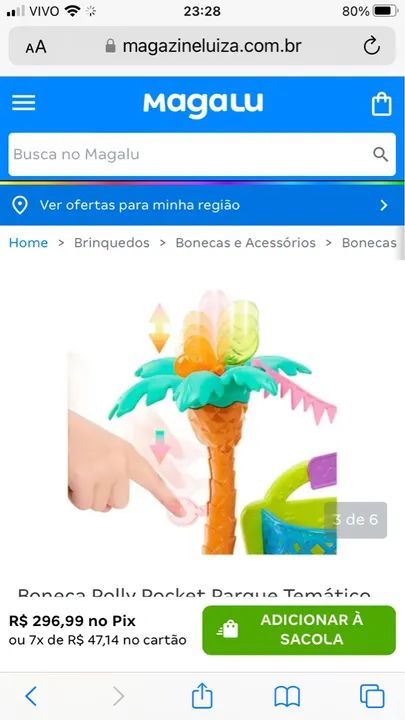 Polly Pocket - Parque aquáticos bichinhos - Brinquedo Completo - Foto 4