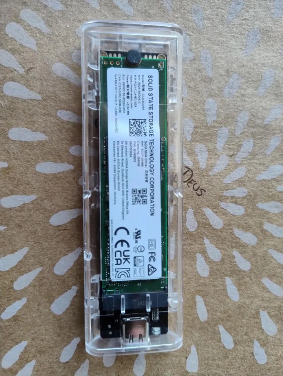 SSD MV ME de 256GB com Case e Cabo USB-C - Foto 5