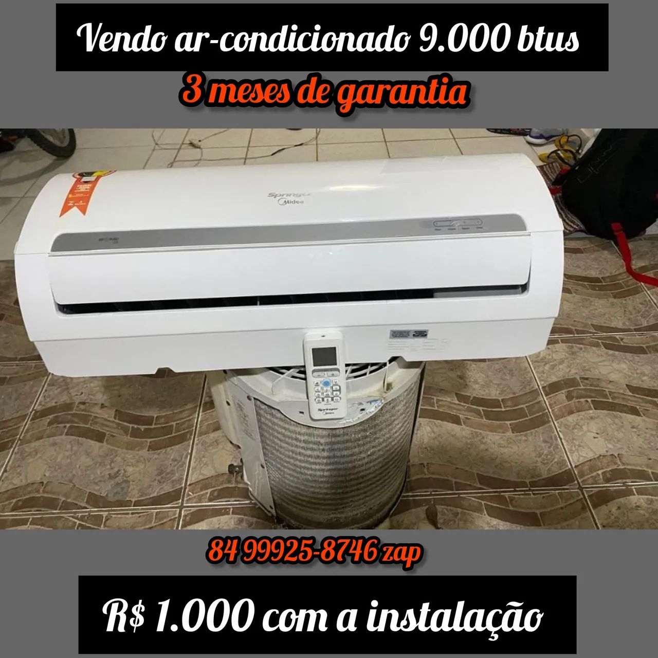 Ar-condicionado Springer Midea 9.000 BTUs