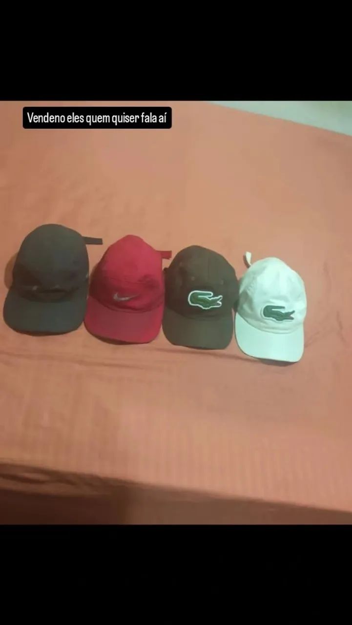 4 Bonés - Nike, Lacoste 
