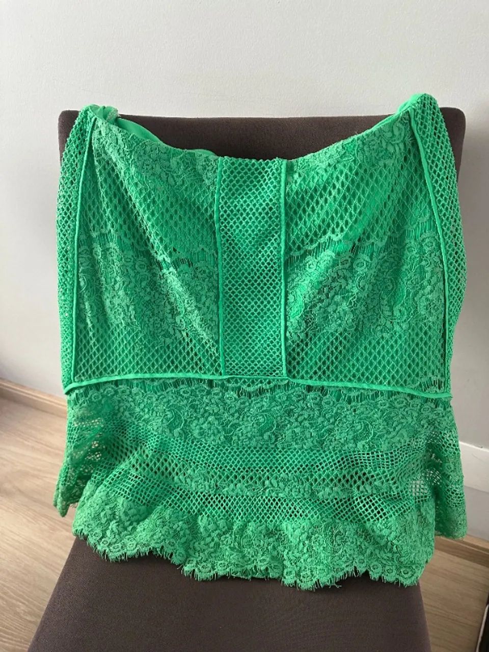 saia renda le lis blanc verde