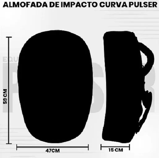 Almofada Impacto Curva Aparador Chute Escudao Muay Thai Pulser - Foto 2