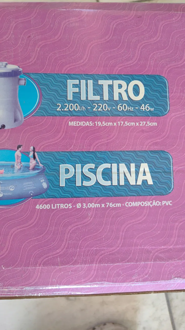 Piscina com filtro e acessórios - 4600 Litros
