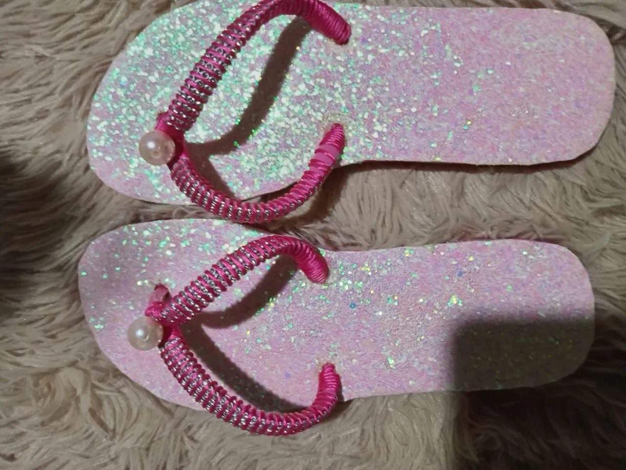 Chinelos Rosa com Glitter - Elegância nos seus pés! - Foto 3