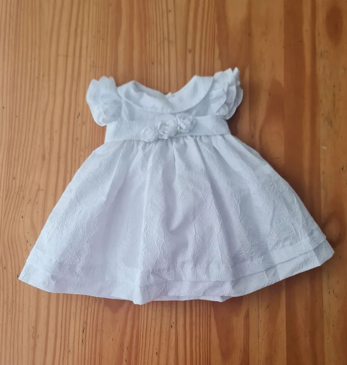 Vestido branco batizado ou festa - 6m - 12m