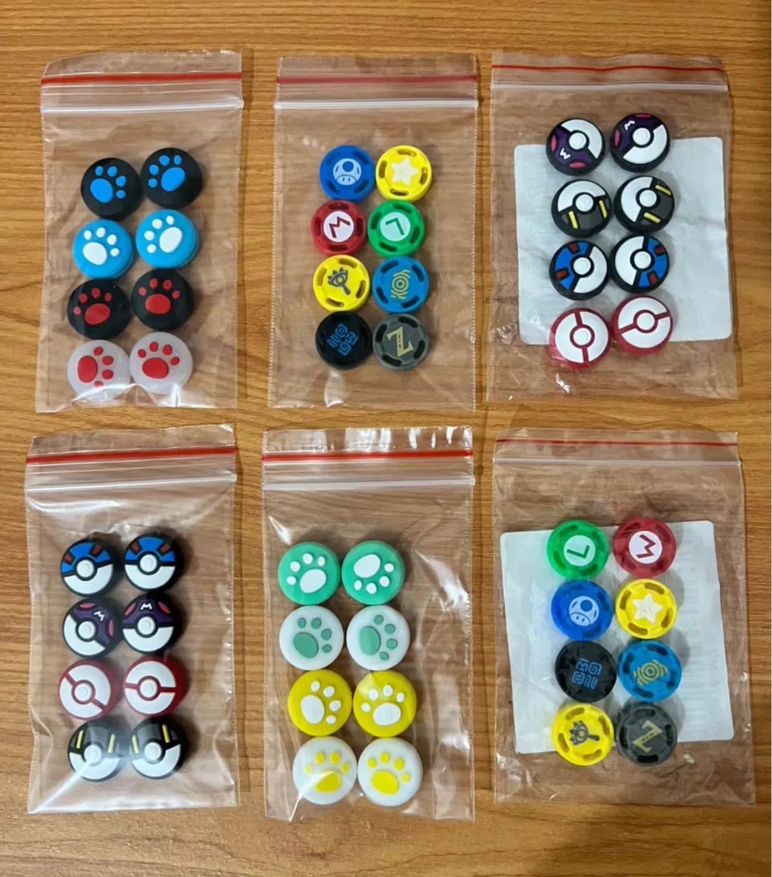 4 pares Grips NINTENDO 