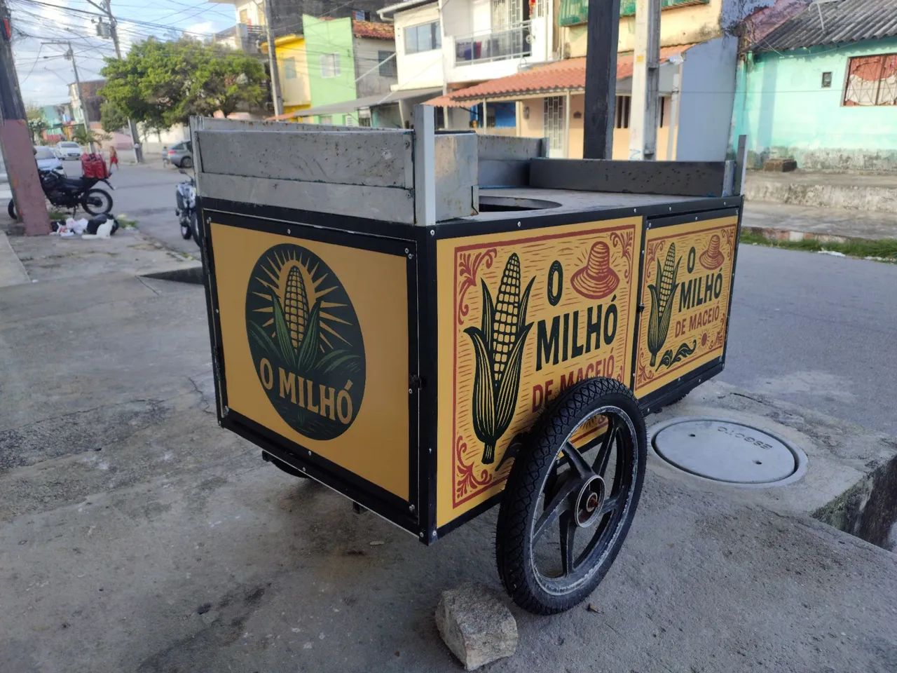 Carrinho de milho inox