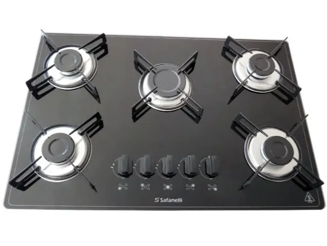 Fogão Cooktop 5 Bocas Safanelli com Acendimento Superautomático Fazemos Entrega