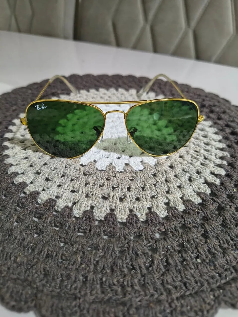 Óculos de Sol Ray-Ban Aviator Dourado - Original