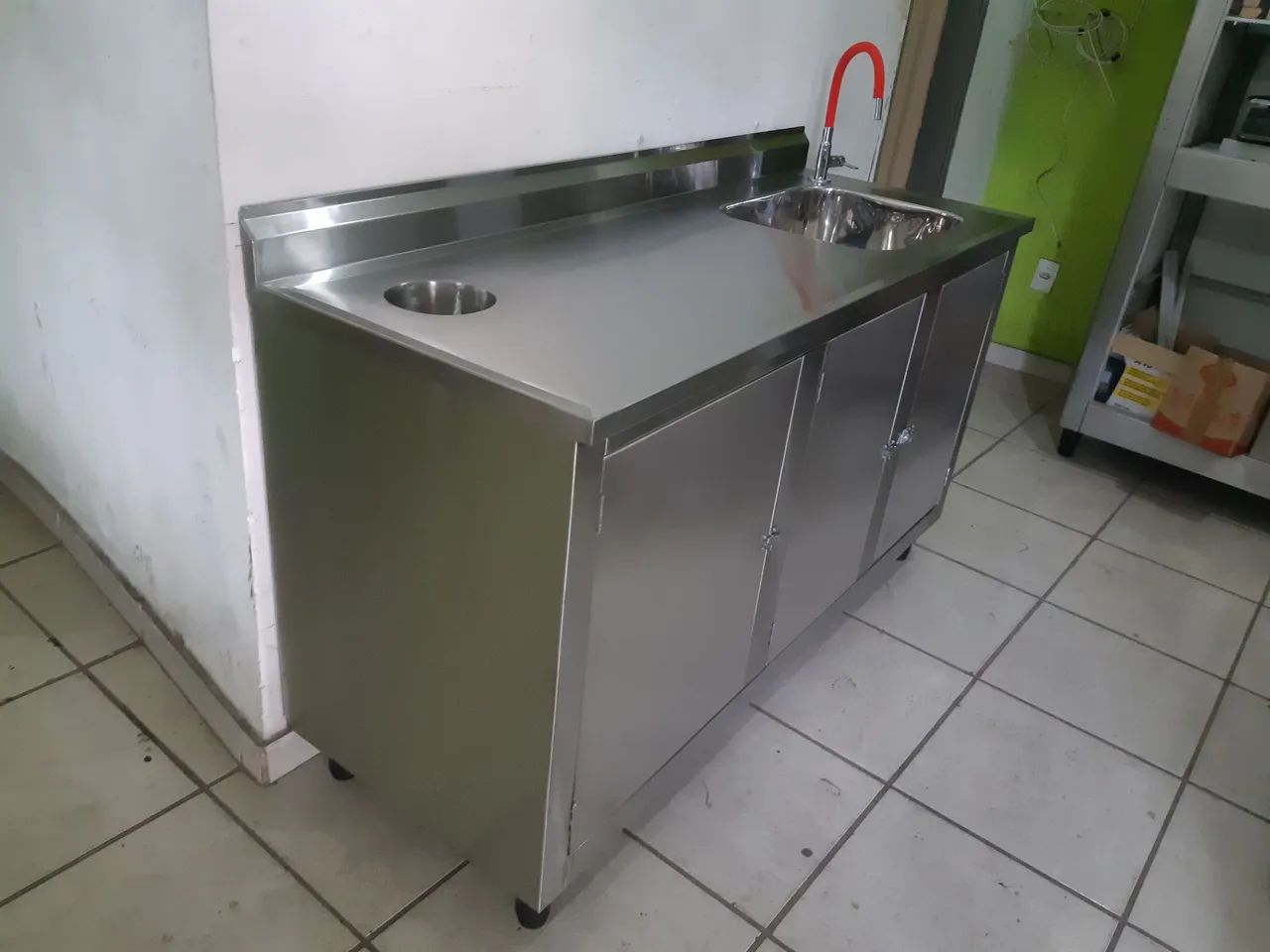 Armário, balcão aço inox  - Foto 3