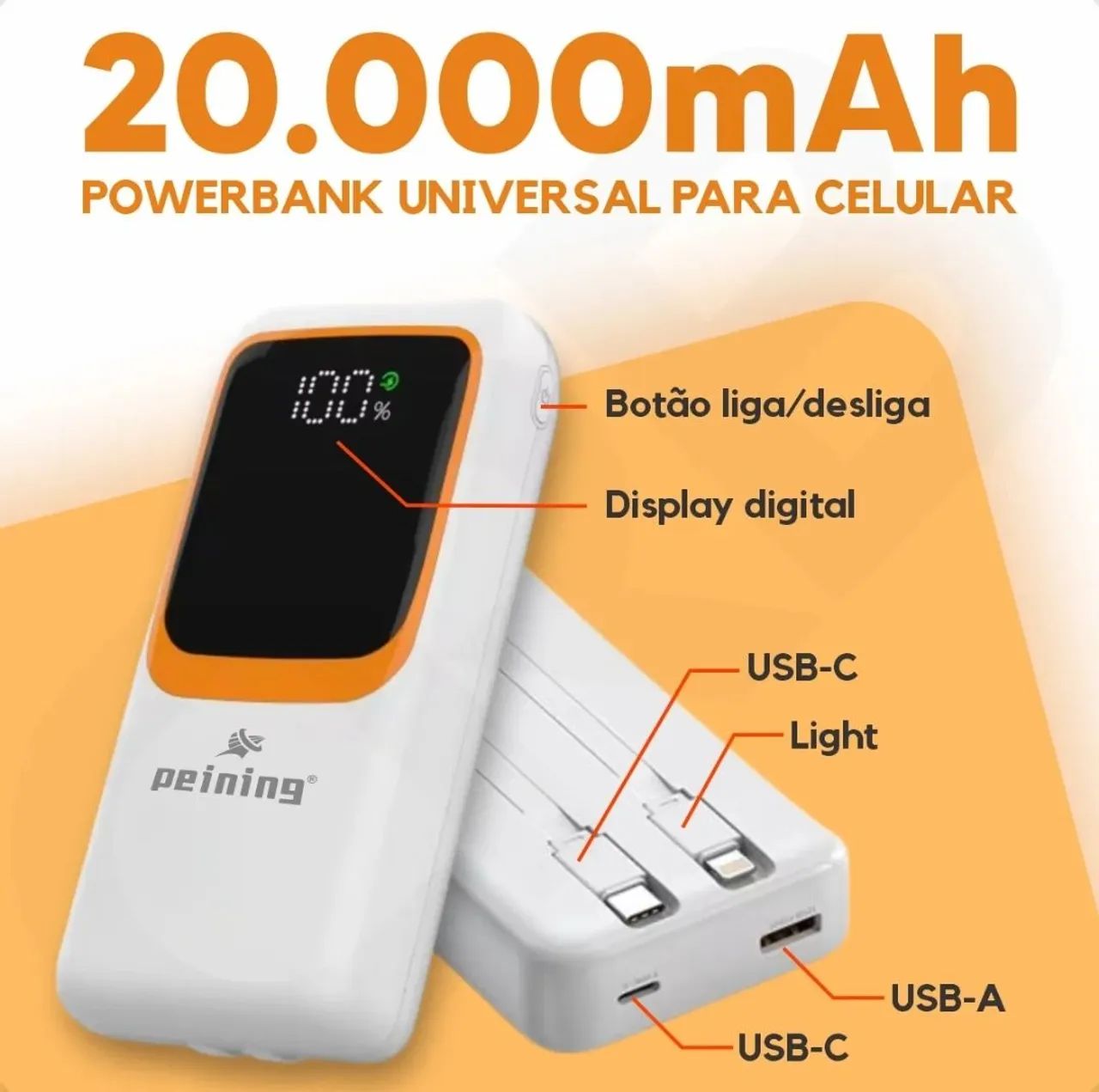 Power bank Peining 20.000 mah , 22.5W