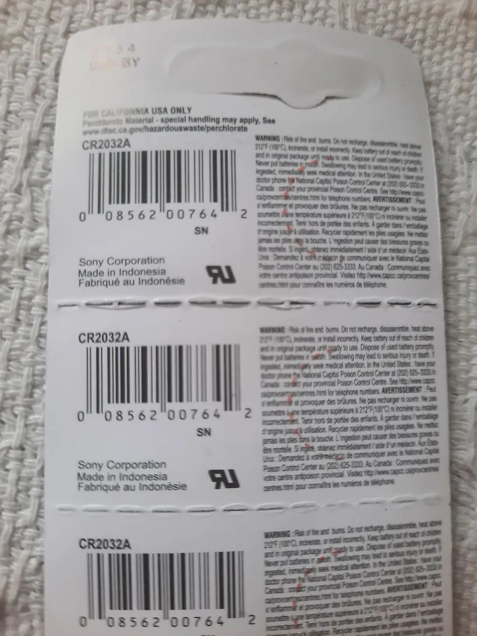 Bateria CR2032 Sony para relógios, balança - 5 unidades - Foto 2