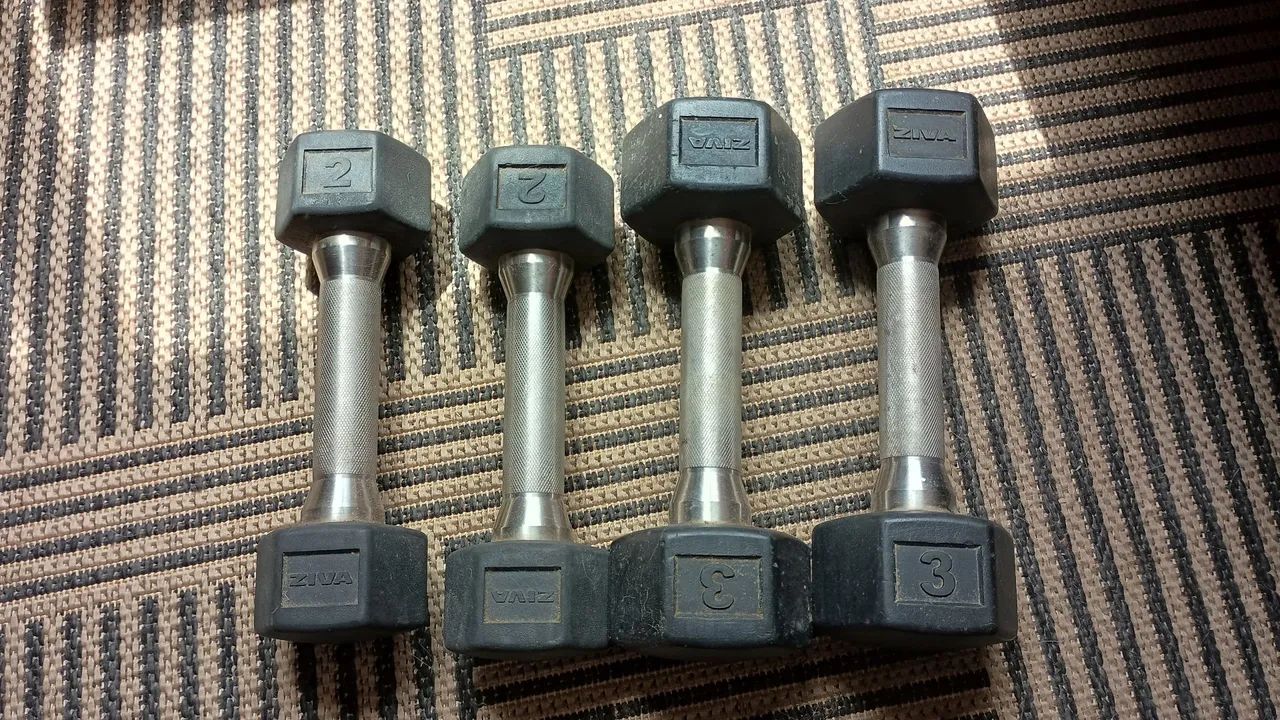 Vendo conjunto de peso 1 par de 2k e 1 par de 3k