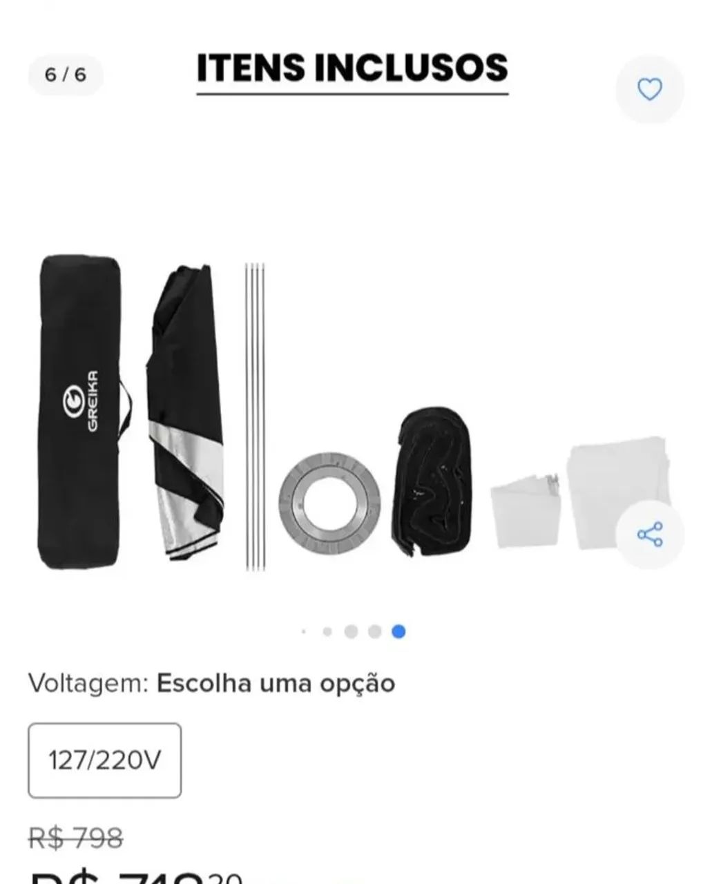 Softbox Strip Light Greika Bowens 35x140cm - Foto 6