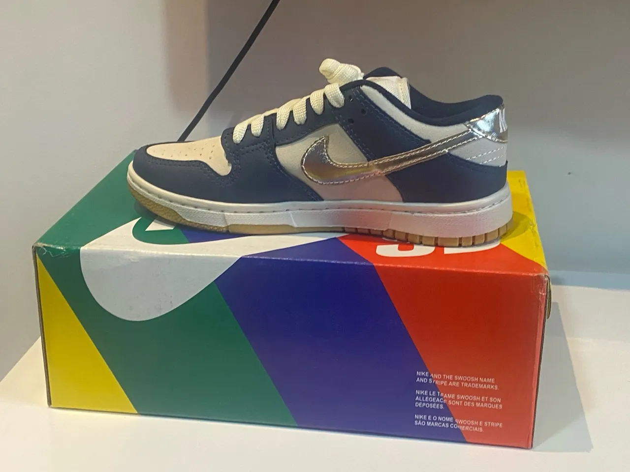 Nike Dunk Low Infantil - Azul e Bege