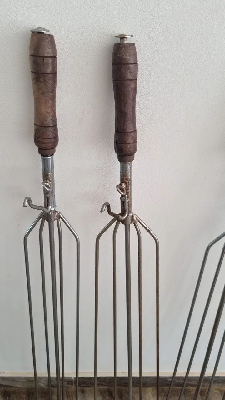 5 Espetos para Churrascode Chao Profissional 5 Pontas (Fogo de Chão) - Foto 2