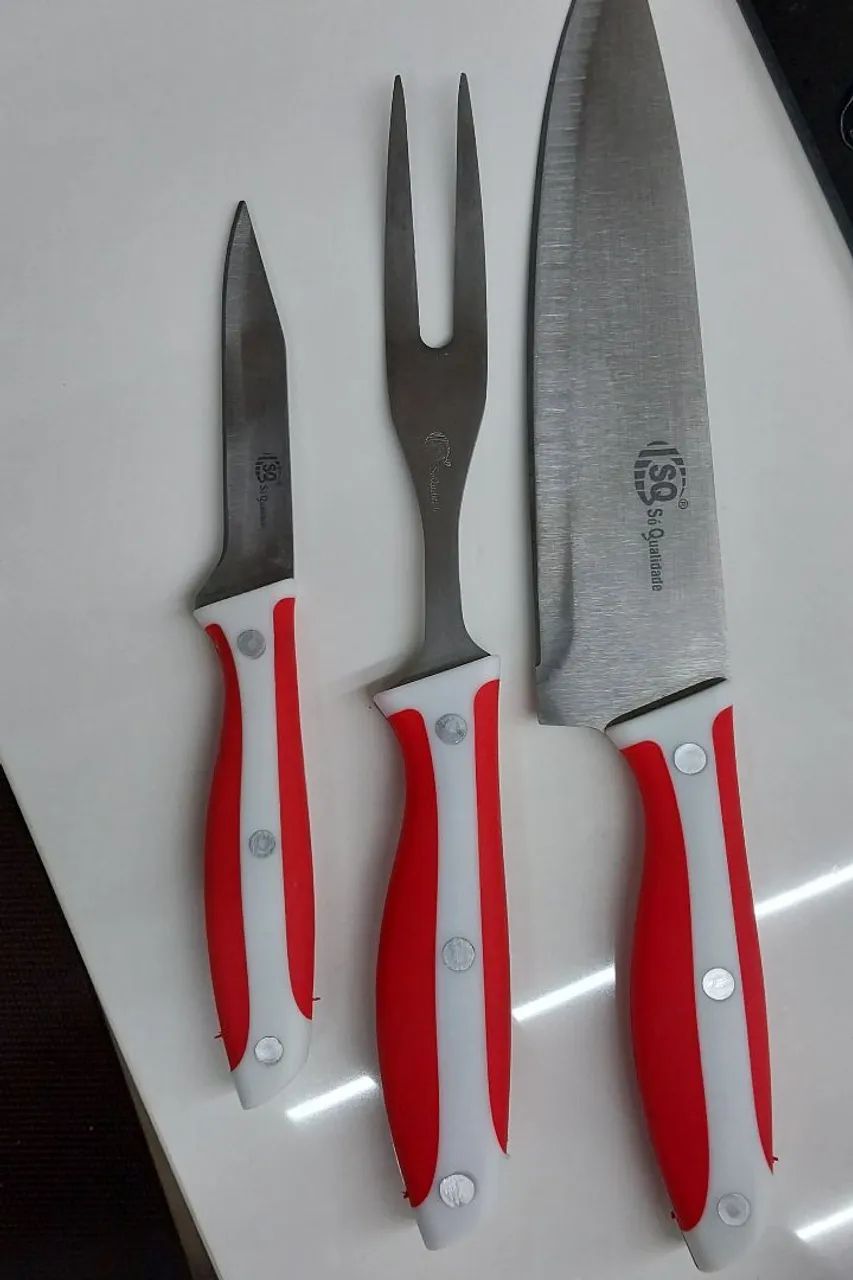 Conjunto de 3 facas para churrasco  - Foto 5