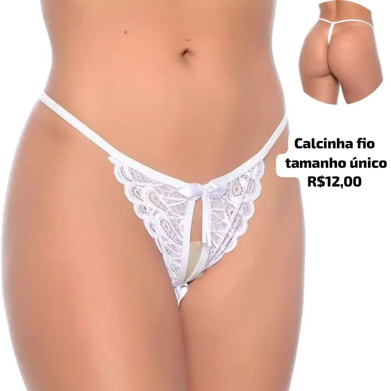 Calcinha modelo fio em renda