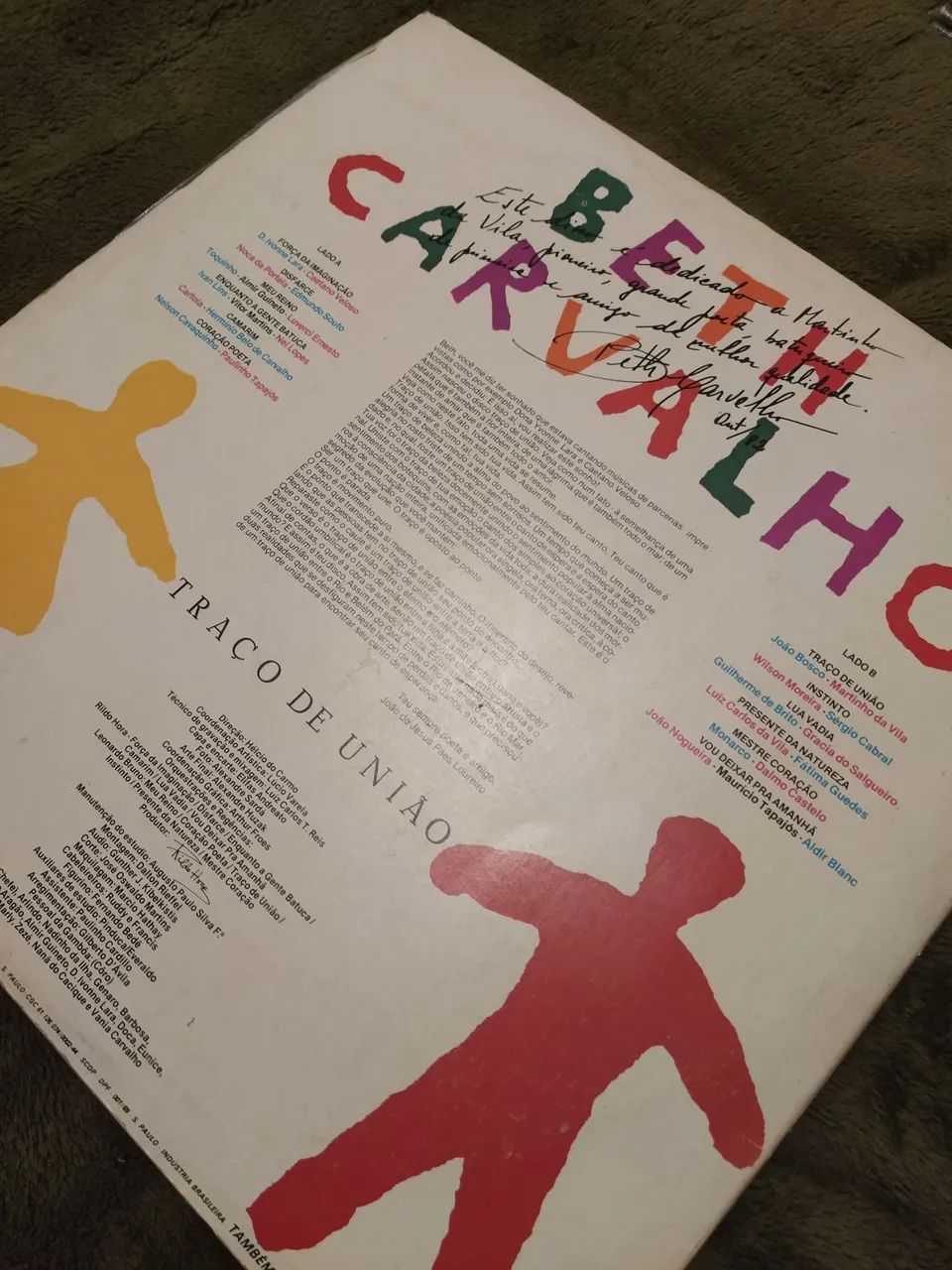 Vinil: BETH CARVALHO / Traço de união. - Foto 2