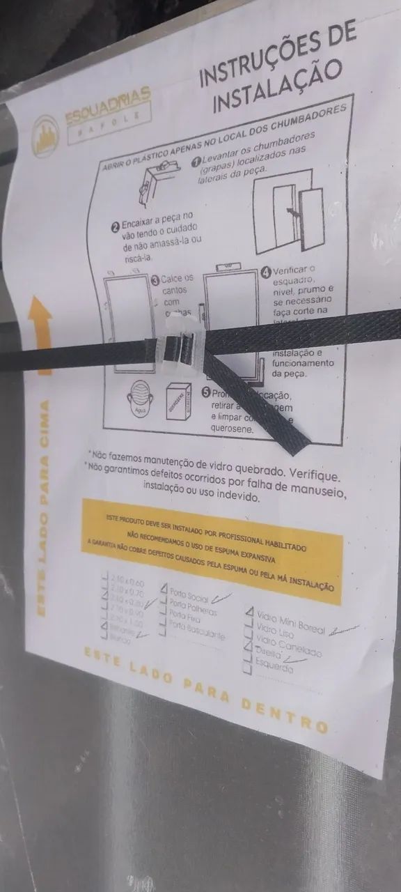 Porta de Alumínio com Fechadura - Foto 2