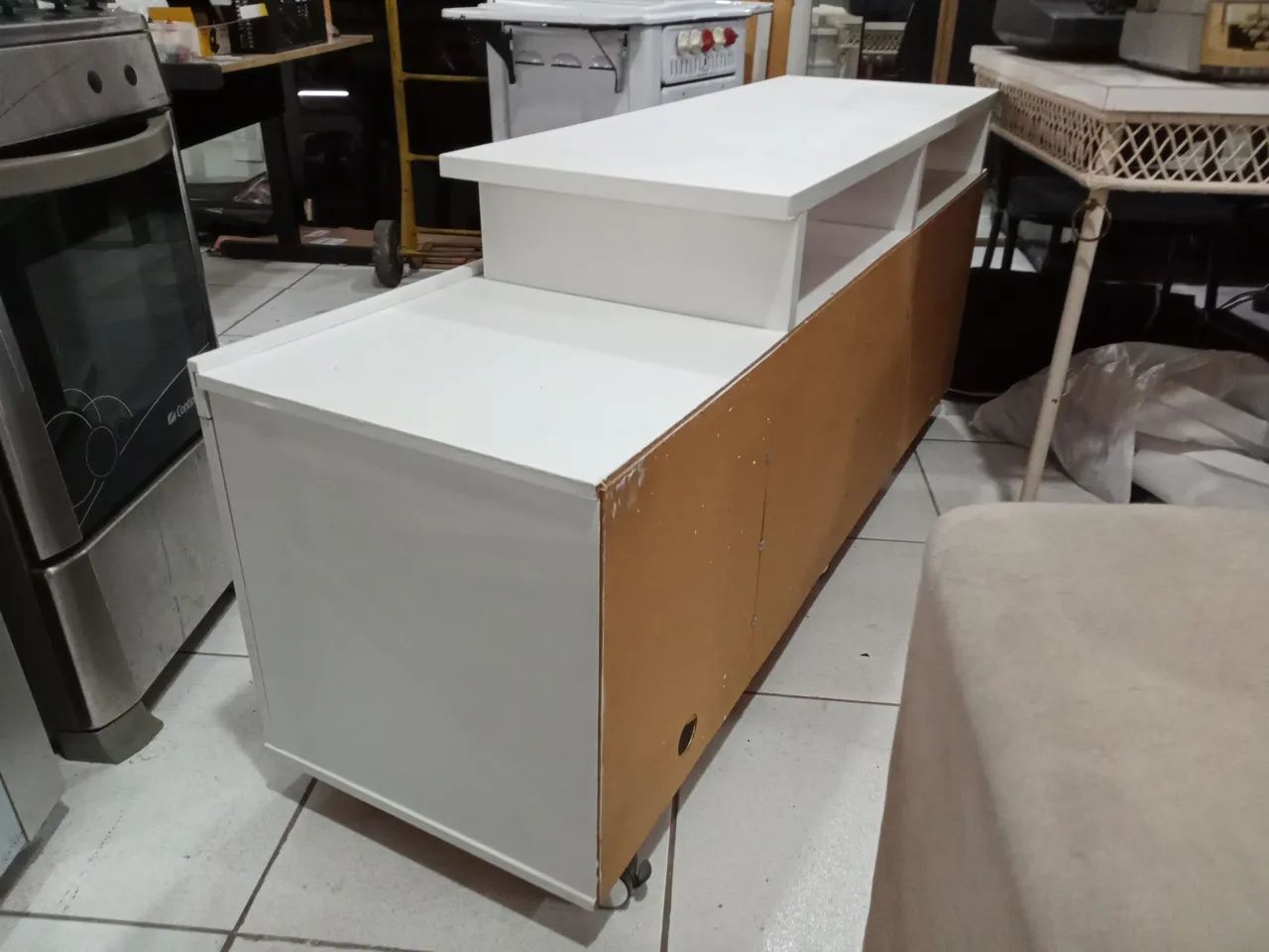 Rack Uma Gaveta e 2 Portas de Correr em MDF  - Foto 4