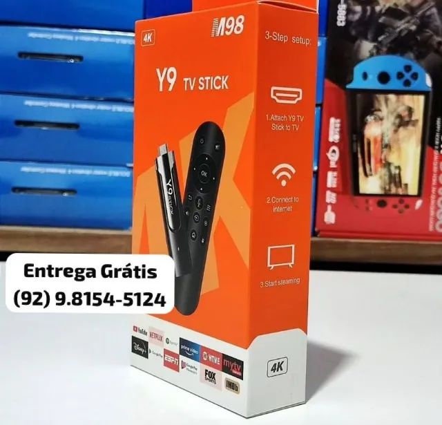 Tv Stick M98 - Y9 Android Tv - Entrega das 9 até 22hrs - Foto 3