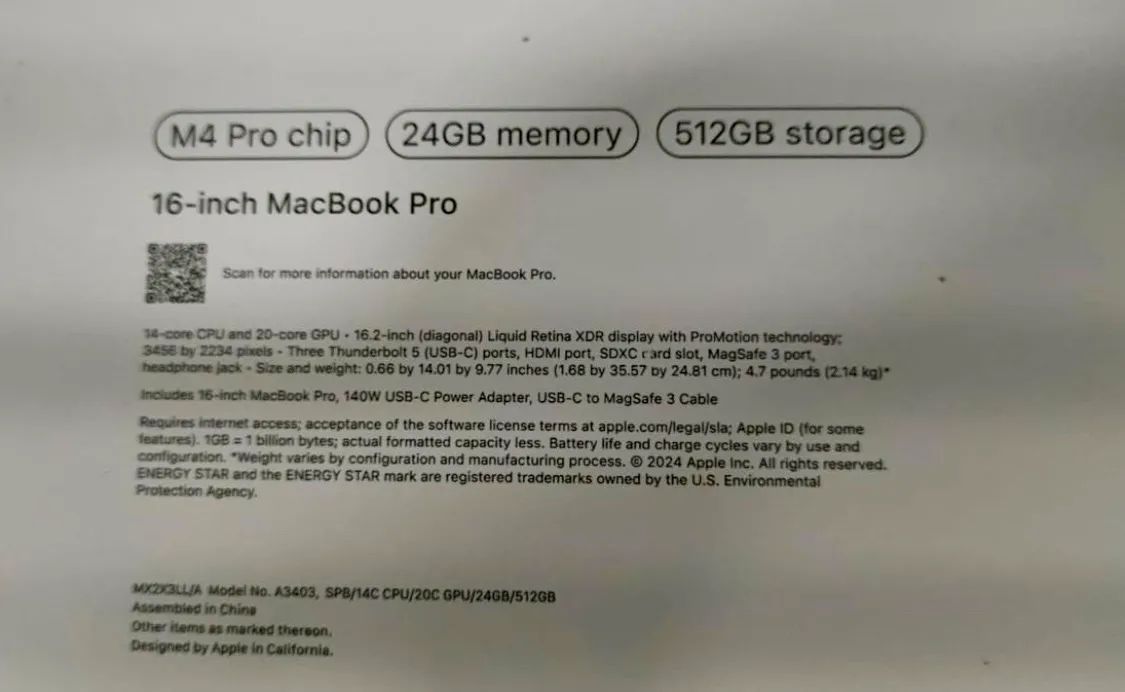 MacBook Pro M4 Pro 16.2 2024 - Foto 2