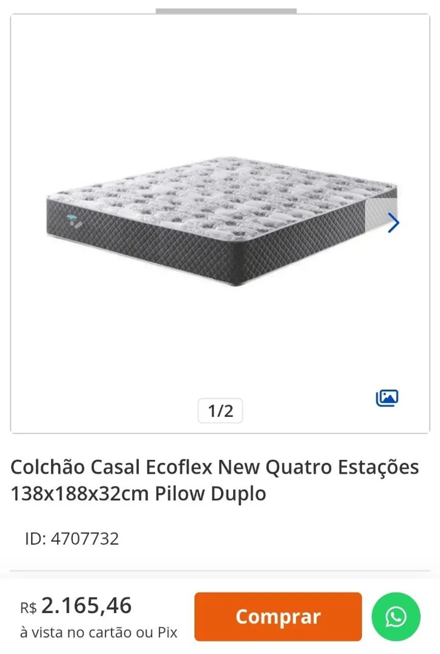 Oportunidade Colchão Casal  Ecoflex 4 Estações  - Foto 5