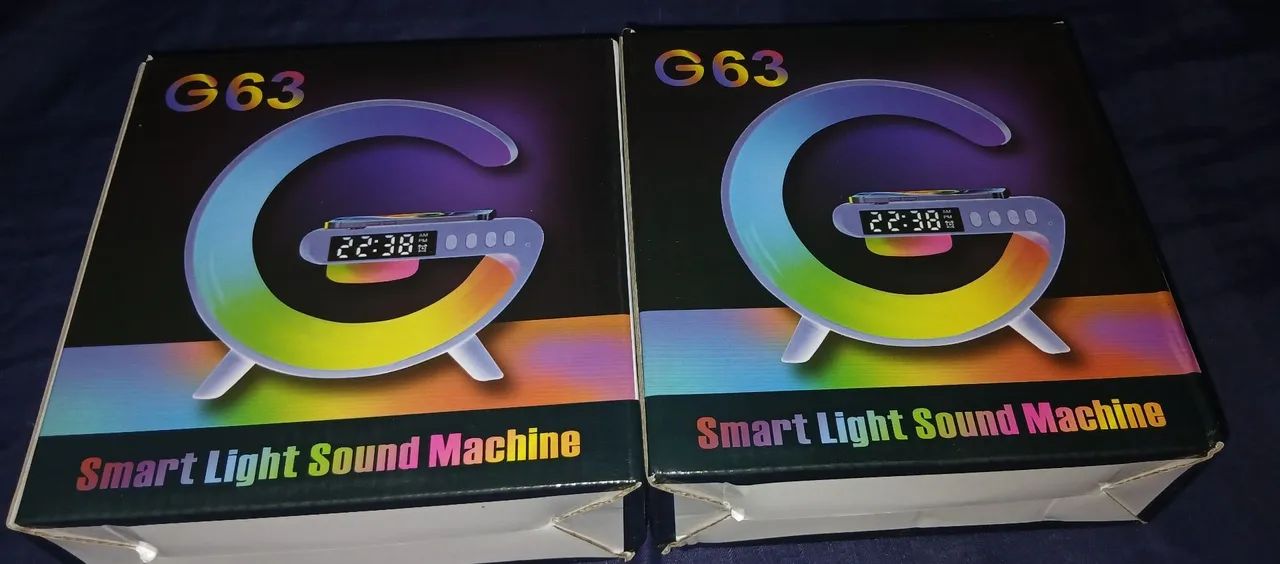 G- Speaker Smart Station Mini Luminária Bluetooth Inteligente Carregador Sem fio RGB