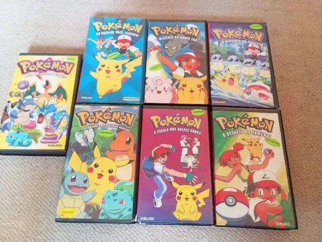 Lote 7 fitas VHS Pokémon originais dos primeiros episódios 1999 - Foto 2