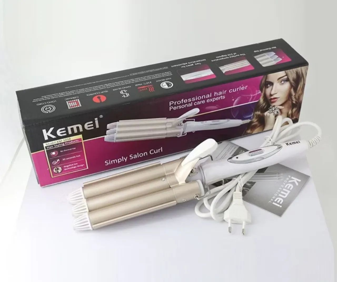 Modelador de Cachos original Kemel triondas cerâmica bivolt 