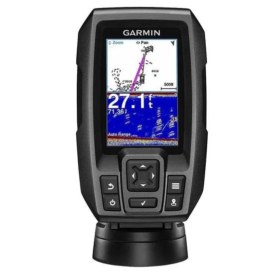 GPS Garmin Striker 4 + Transdutor de Feixe Duplo - Preto (010-01550-01)
