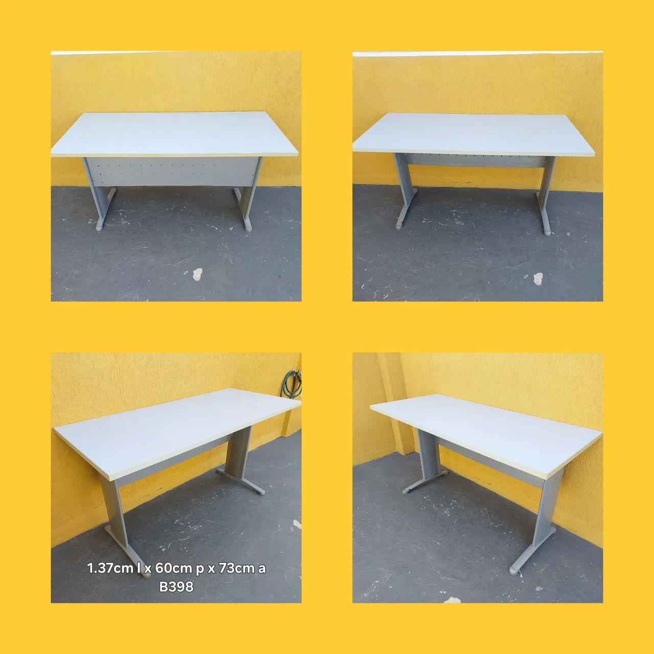 Mesa escritório reta 1.37cm largura  - Foto 4