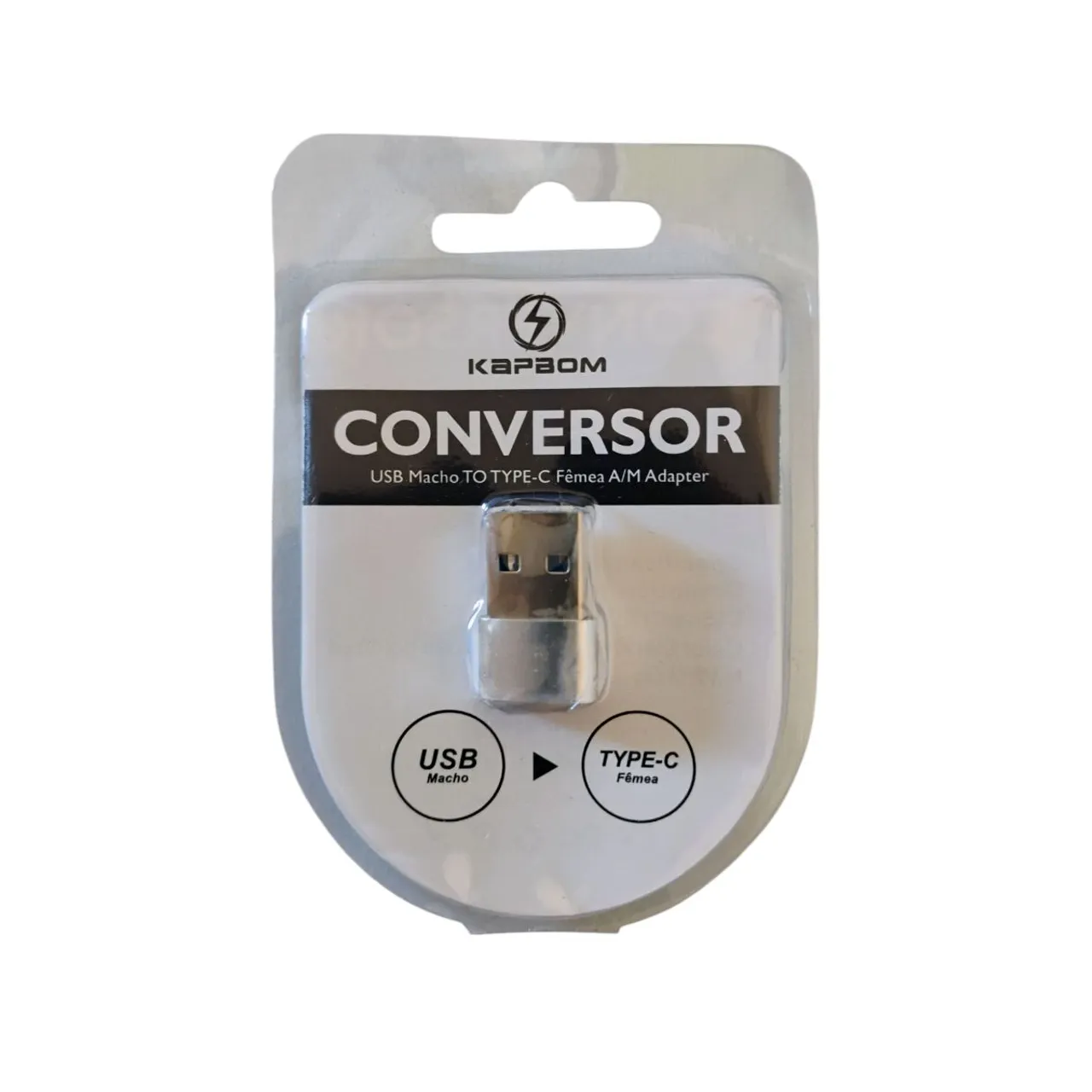 Conversor USB Macho para Tipo C Fêmea