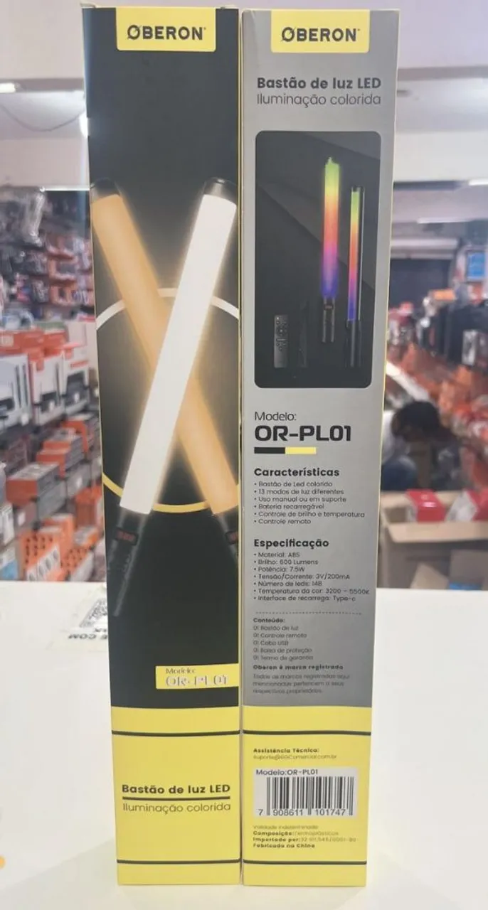 Bastão de Luz LED Iluminação Colorida Oberon. Entrega Grátis!
