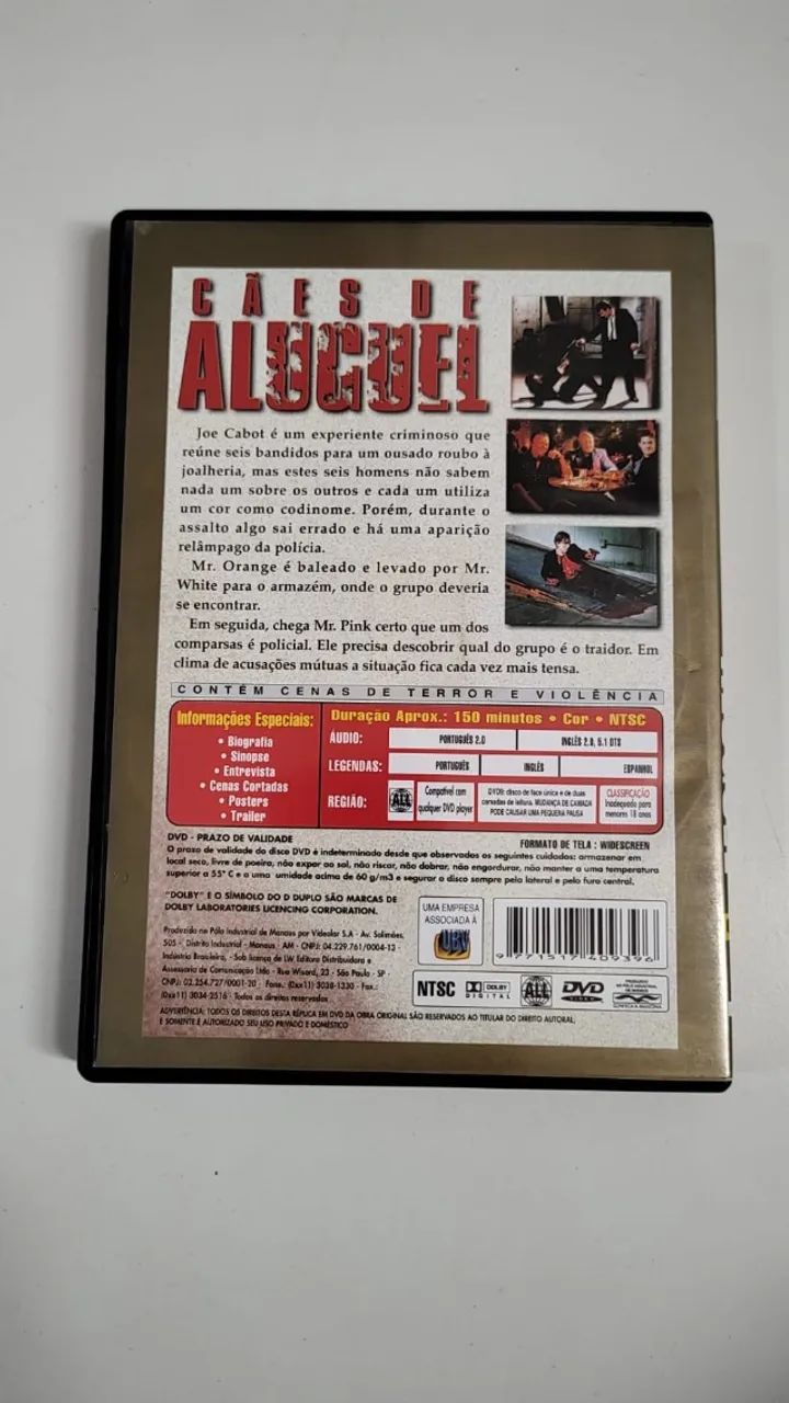 DVD - CÃES DE ALUGUEL (Reservoir Dogs) - Foto 2