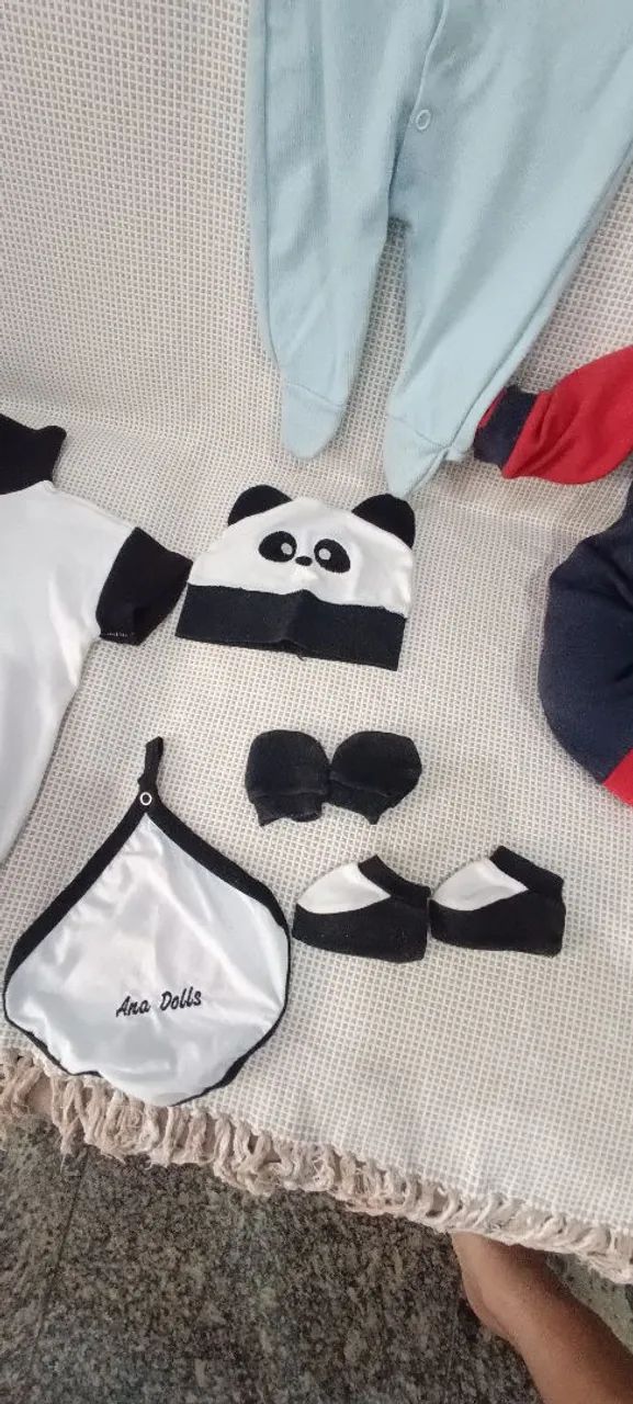 Boneca Bebê Reborn Roupa Azul e Vermelha - Foto 3