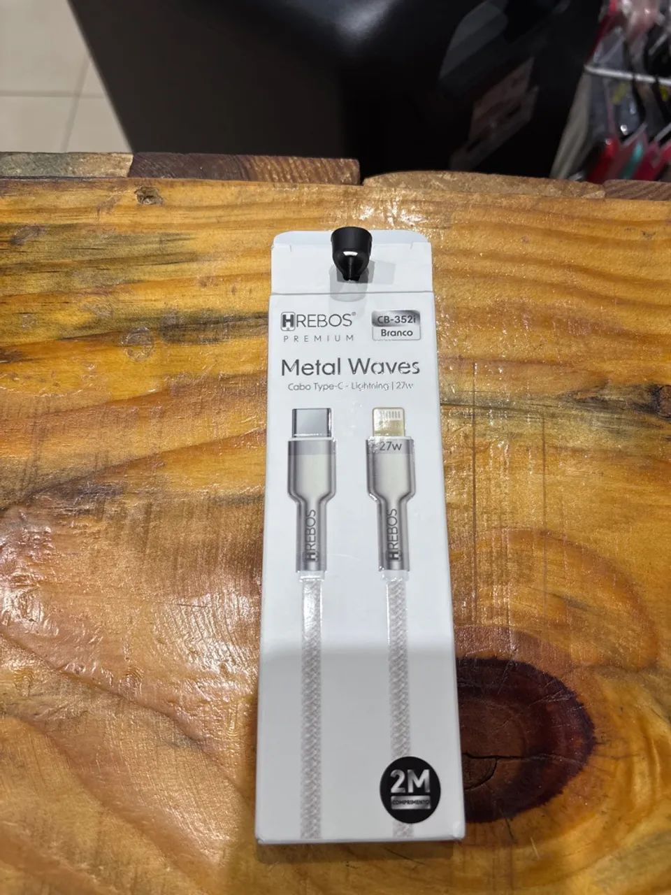 Cabo Type-C para Lightning Hrebos Metal Waves 27W 2M